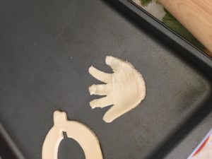 Cut Handprint Salt Dough