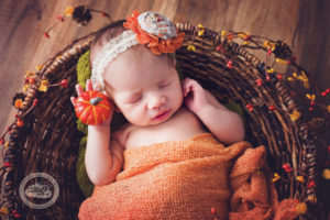 Fall Inspired Newborn Baby Portrait