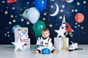 First Birthday Space Themed Portrait