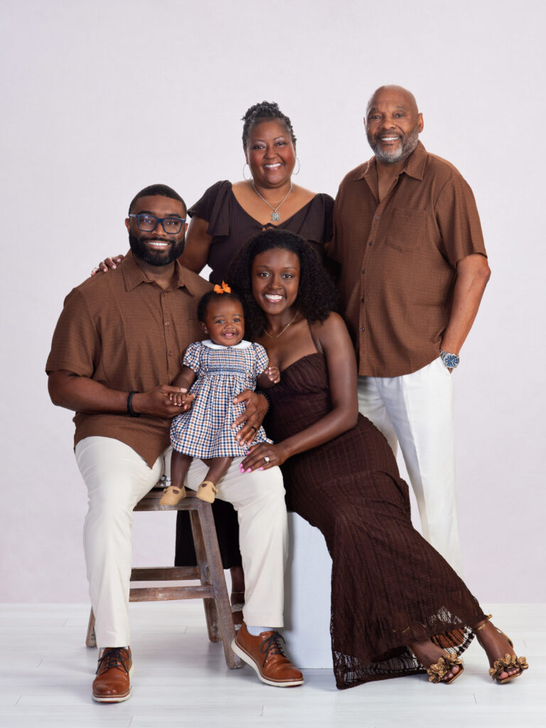 family portrait with the grandparents celebrating life together in Wesley Chapel, Florida
